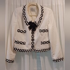 Vtg Constance Saunders Polka-Dot Blazer